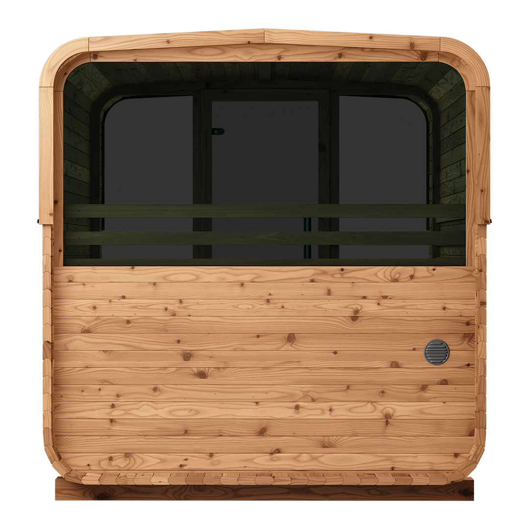 back view of sauna squares