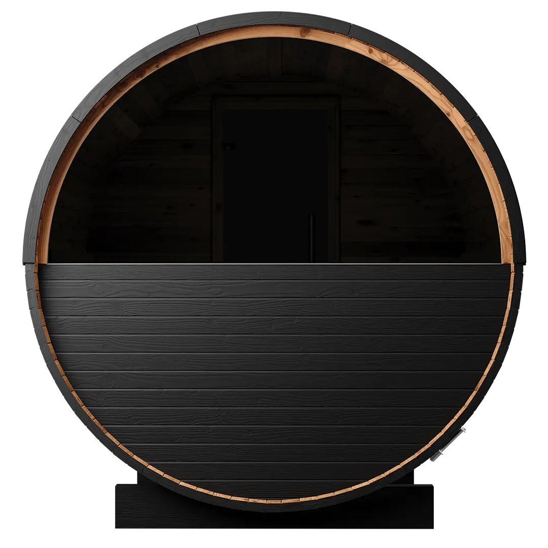 Back of Ignite Barrel Sauna
