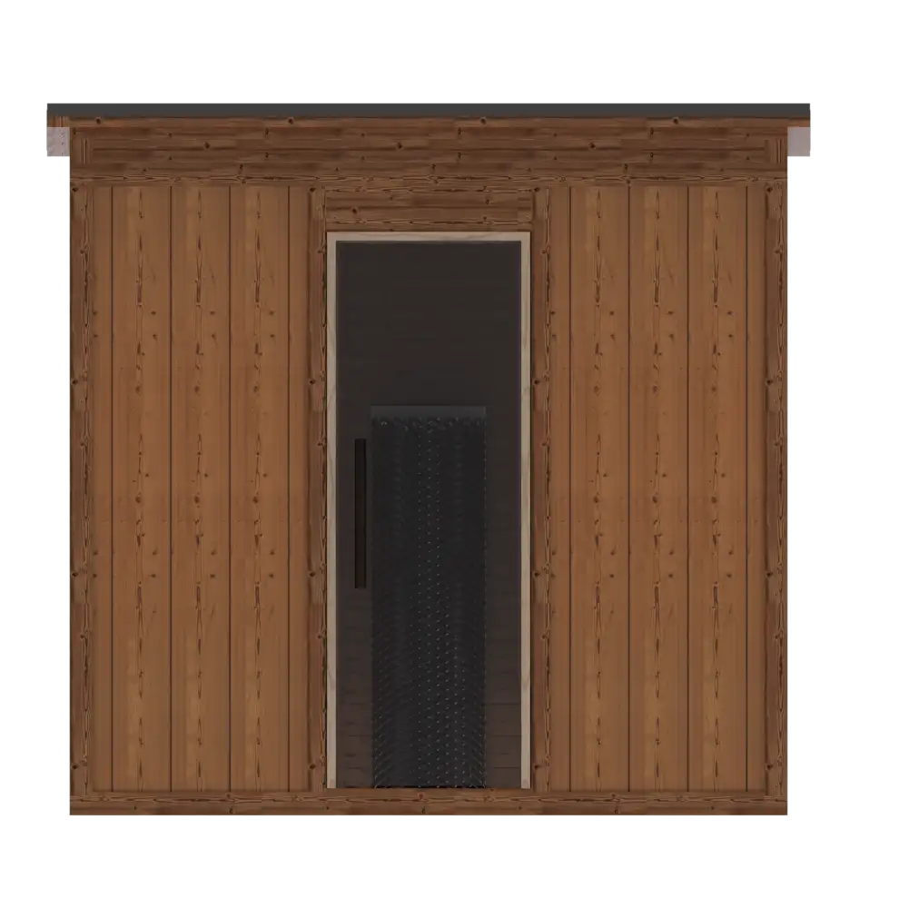 Traditional Mod Pod sauna front angle