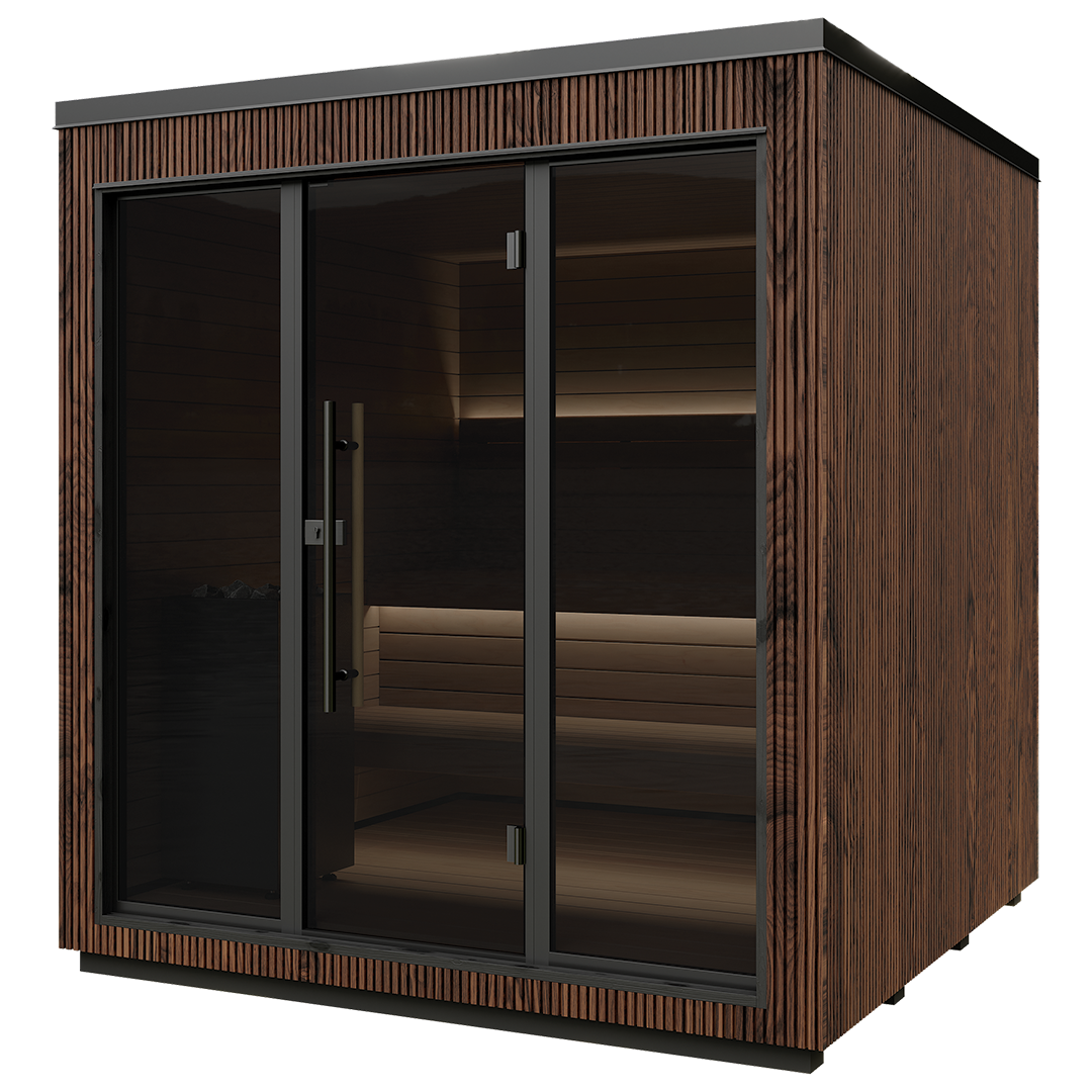 Front angle Ignite Barrel Sauna