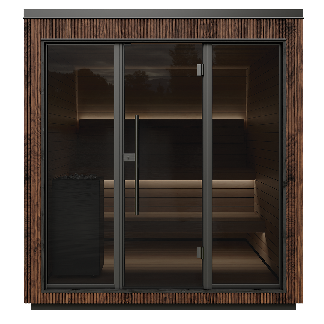 Front angle Ignite Barrel Sauna