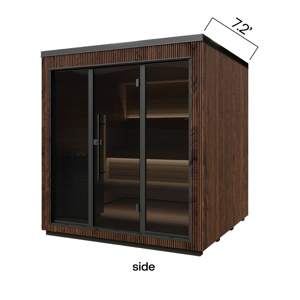 Luik Series Sauna Ash with width measurement