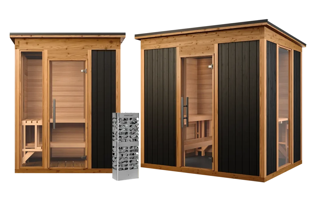 Mod4 and Mod6 sauna with homecraft heater