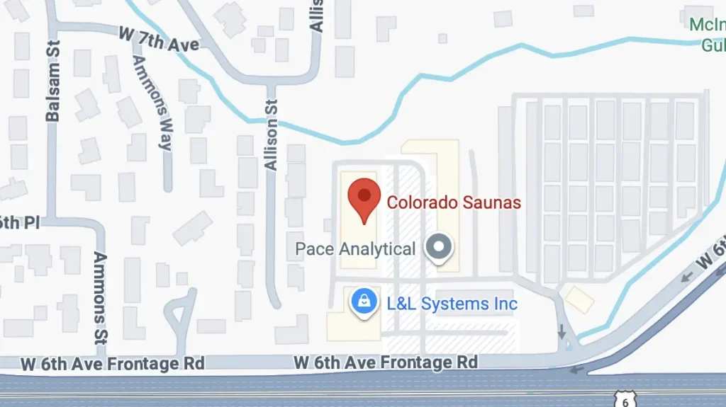 Colorado saunas location map