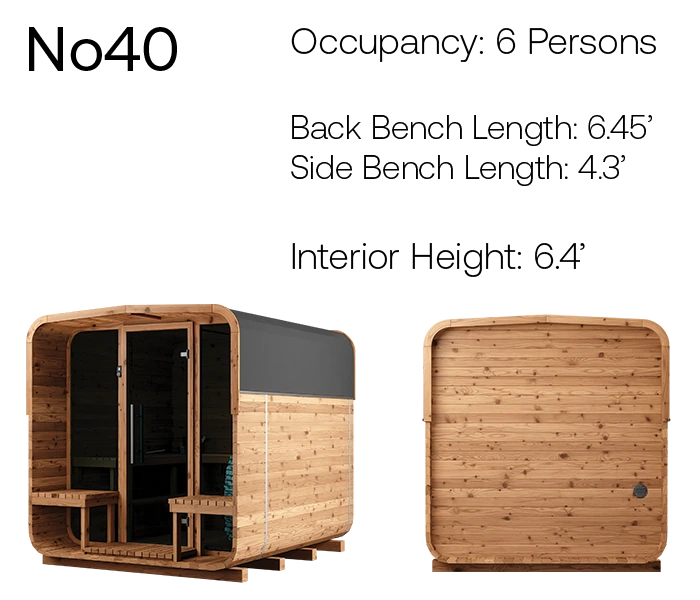 no40 sauna square product angles with measurements