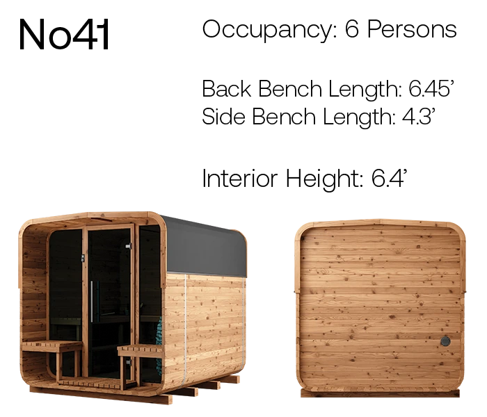 no41 sauna square product angles with measurements