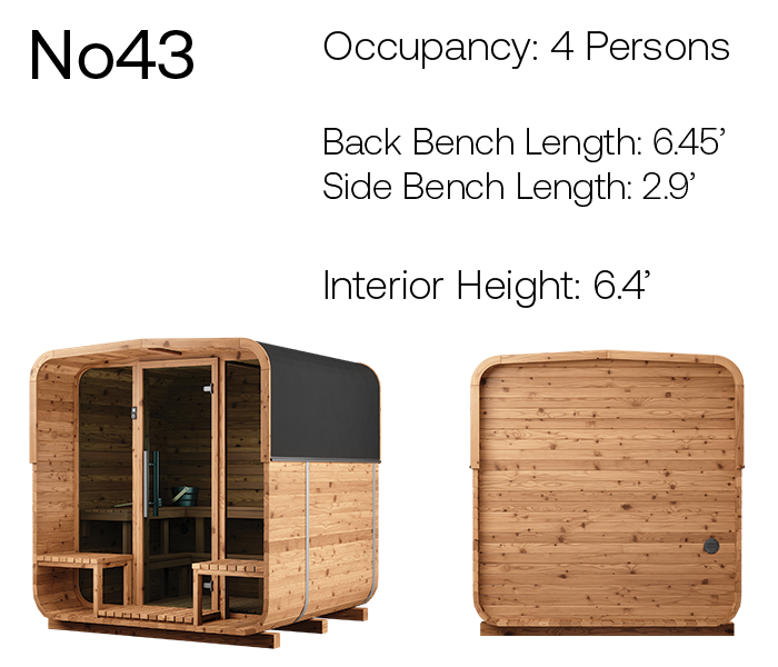 no43 sauna square product angles with measurements