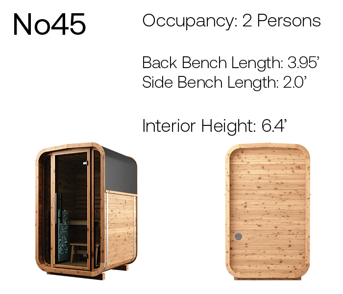 no45 sauna square product angles with measurements