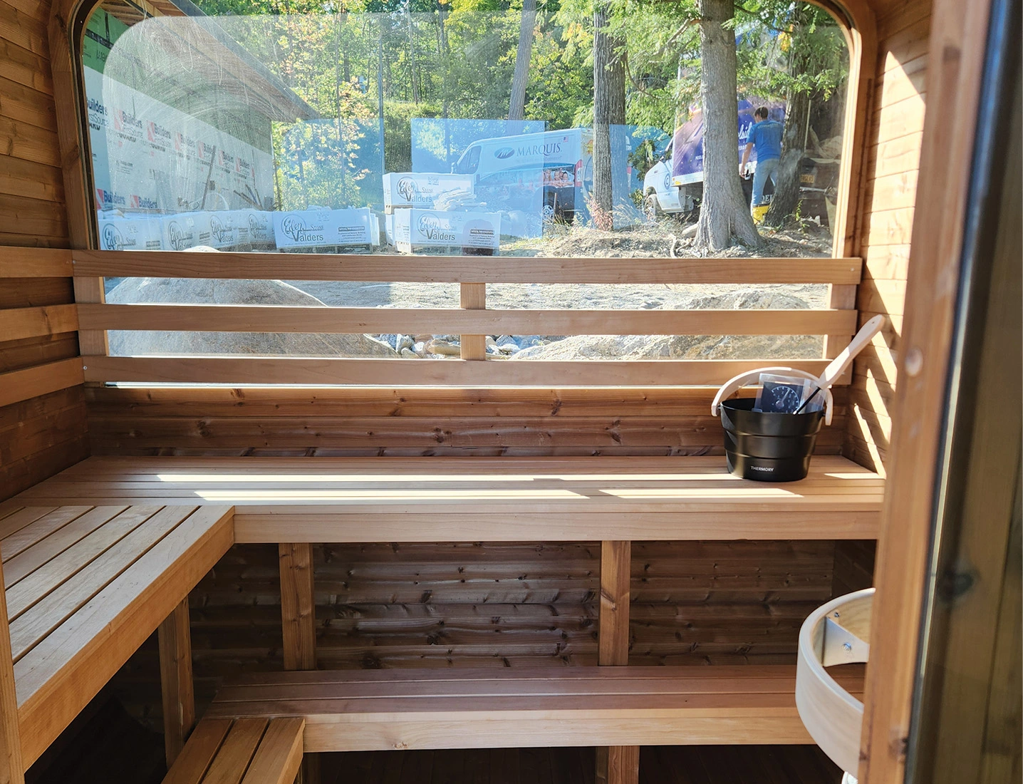interior view of No40 square sauna