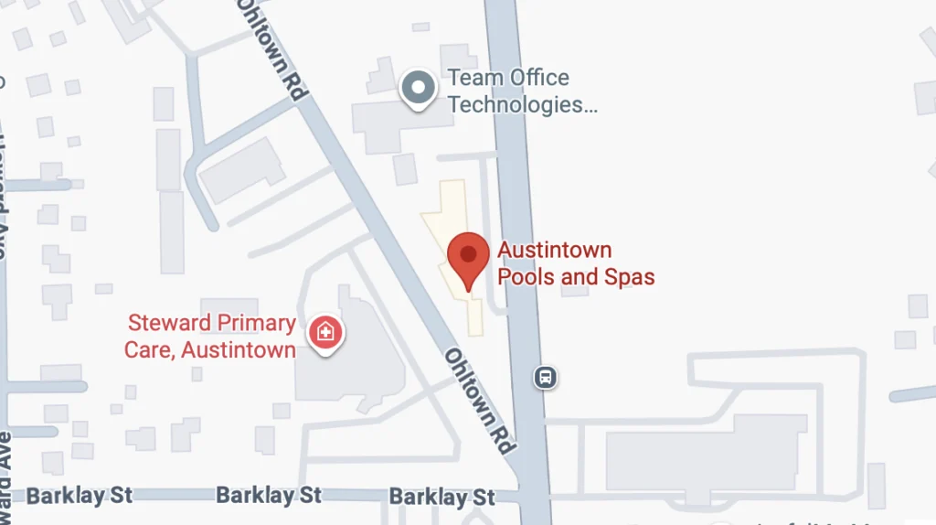 Austintown pools and spas map