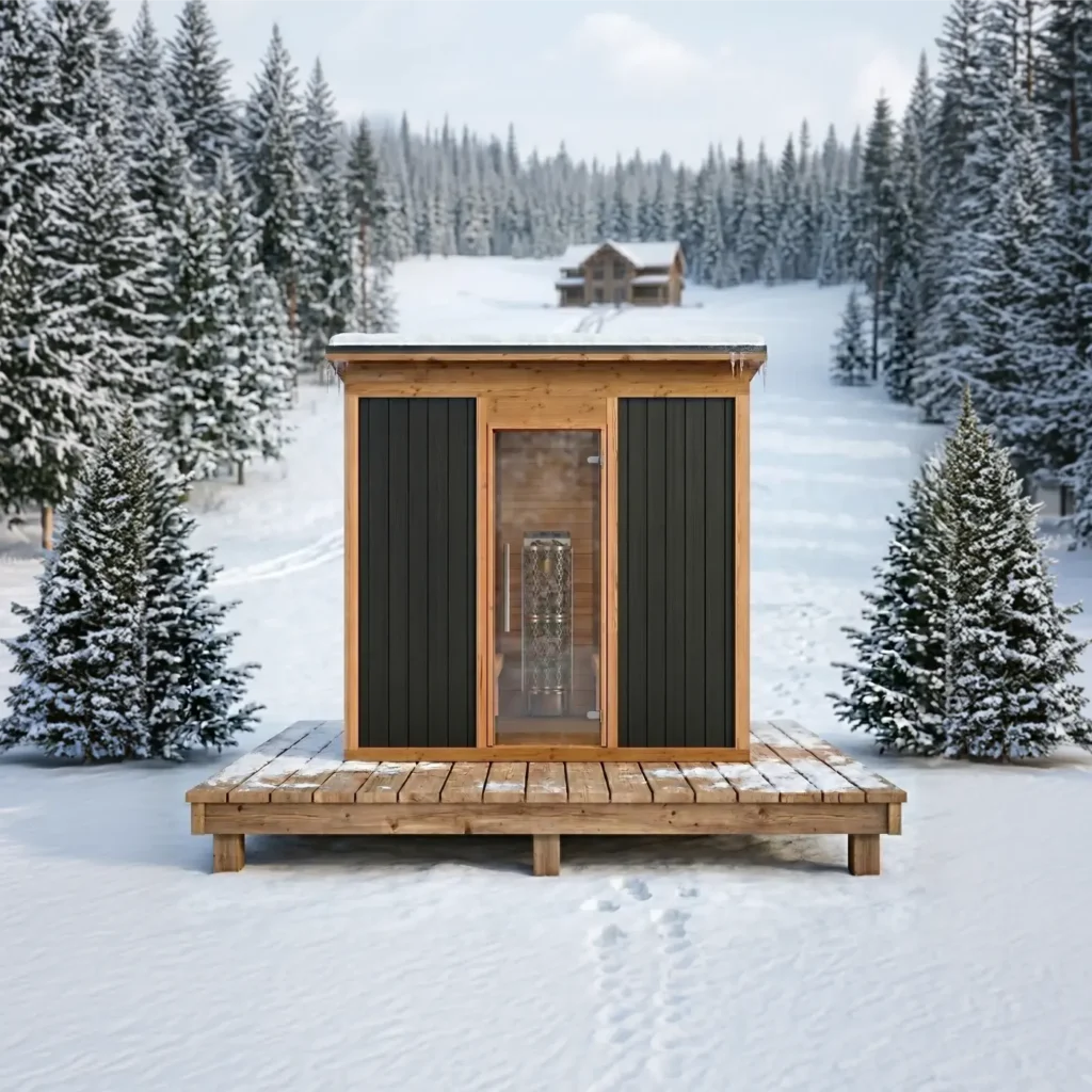 mod6 modern athletic sauna in winter