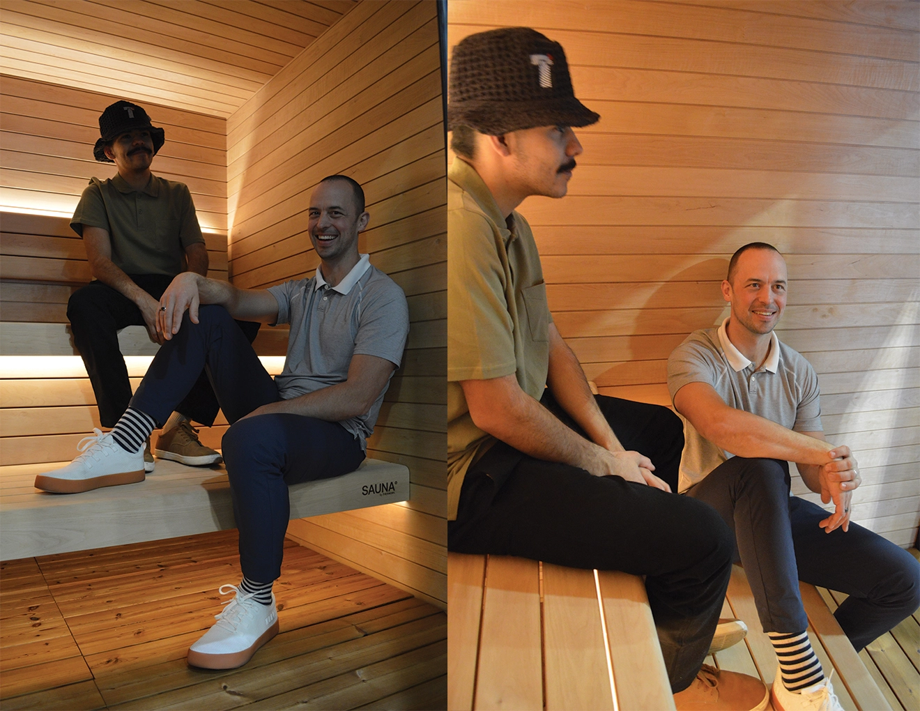 Luik Kodiak Spruce interior with people sitting on the benches