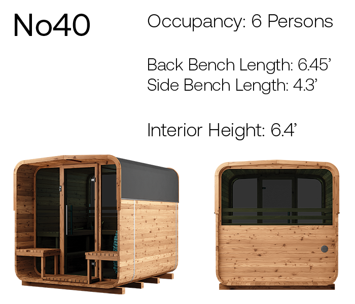 no40 sauna square product angles with measurements