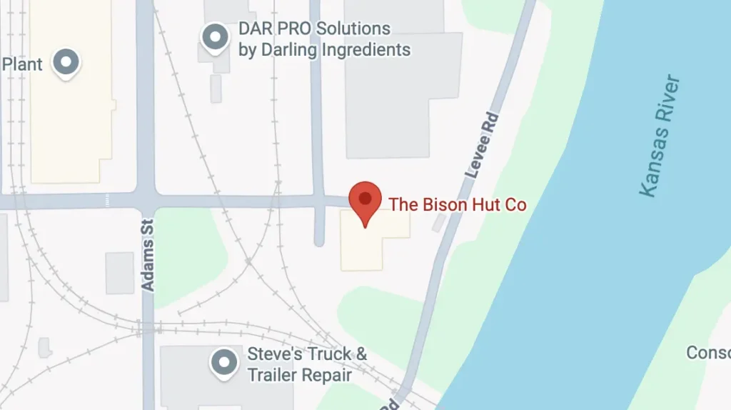 the bison hut company location map