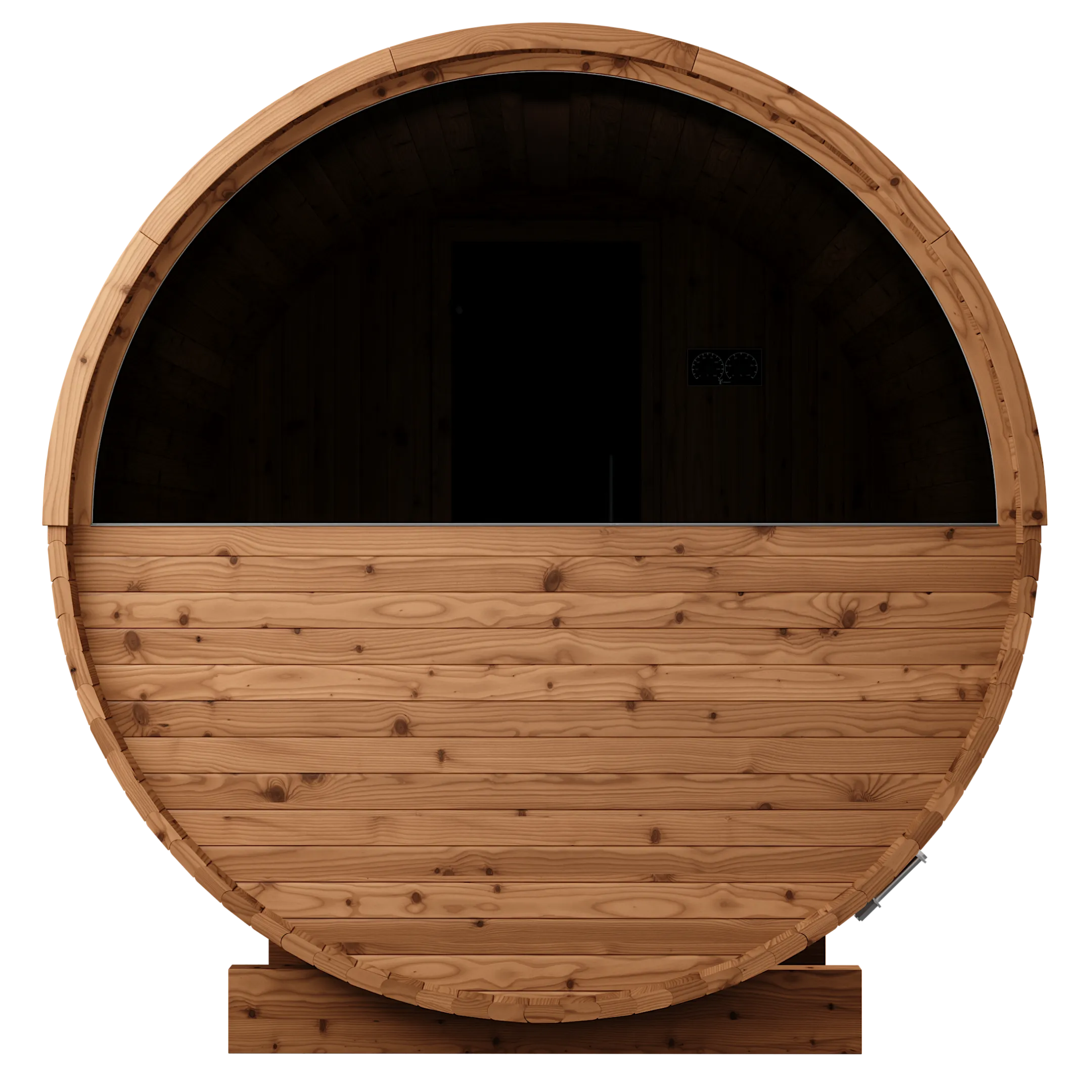 Natural barrel sauna back