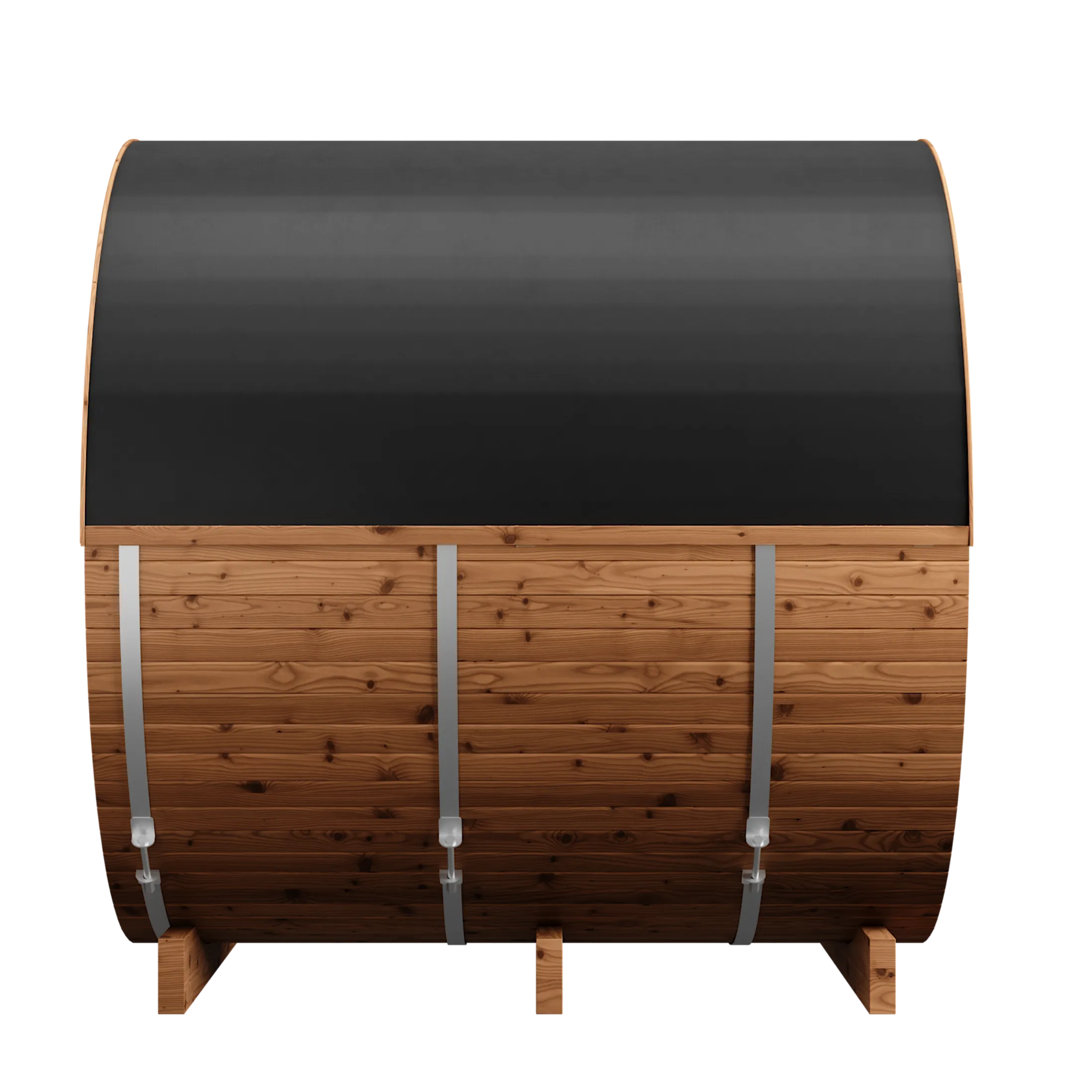 Natural barrel sauna side