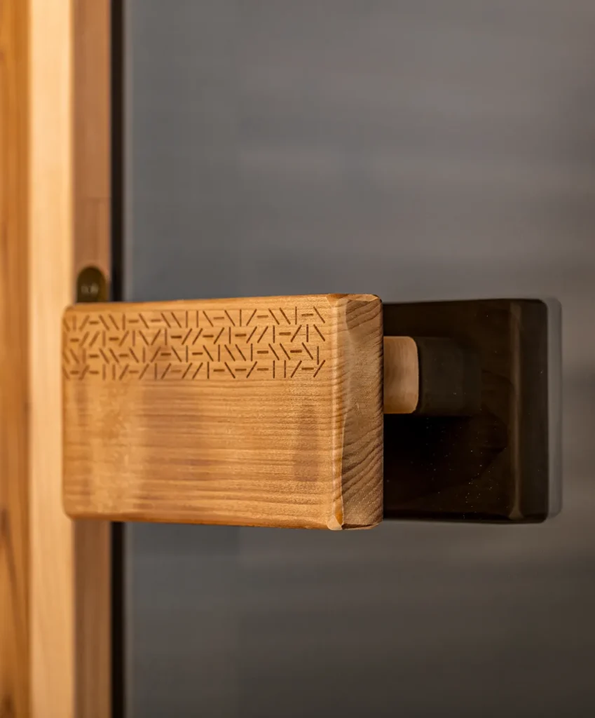 Wood handle close up